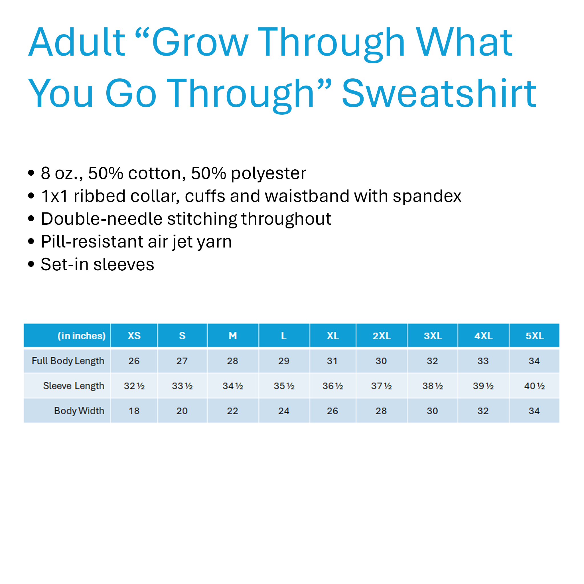 Adult "Grow Through What You Go Through" Sweatshirt