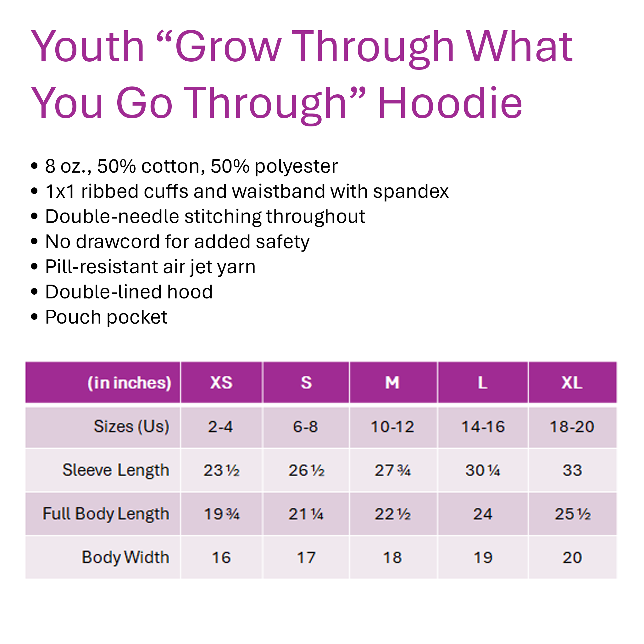 Youth "Grow Through What You Go Through" Hoodie
